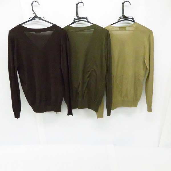 実際に弊社で買取させて頂いたEDIFICE/エディフィス シルクカーディガン/セーター size：M/44 3点セットの画像 1枚目