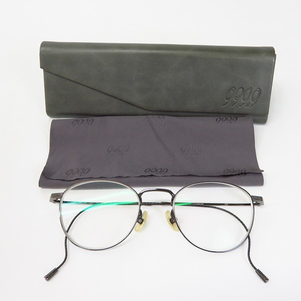 実際に弊社で買取させて頂いた999.9/フォーナインズ メガネフレーム ケーブルテンプル ボストン S-183T の画像 7枚目