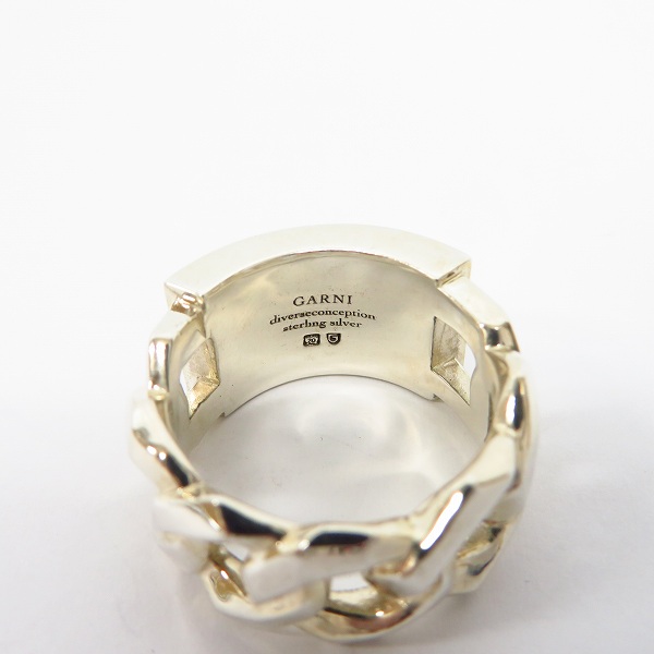 実際に弊社で買取させて頂いたGARNI/ガルニ MIL Chain Ring チェーンリング ブラック/21号の画像 5枚目