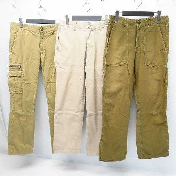 実際に弊社で買取させて頂いたGREEN LABEL RELAXING/EDIFICE 等 チノパンツ/44/S/1/3点セット