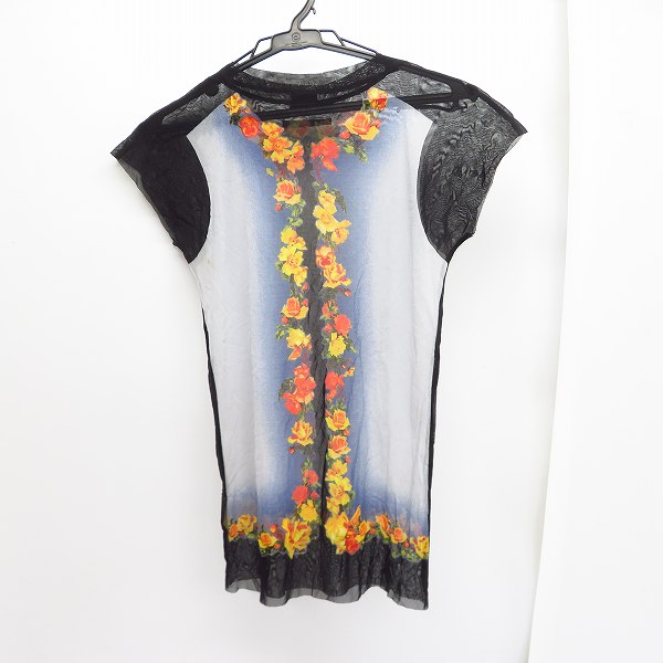 実際に弊社で買取させて頂いたJEAN PAUL GAULTIER HOMME/ジャンポールゴルチェオム パワーネット フラワープリント Tシャツ カットソー マルチ 48