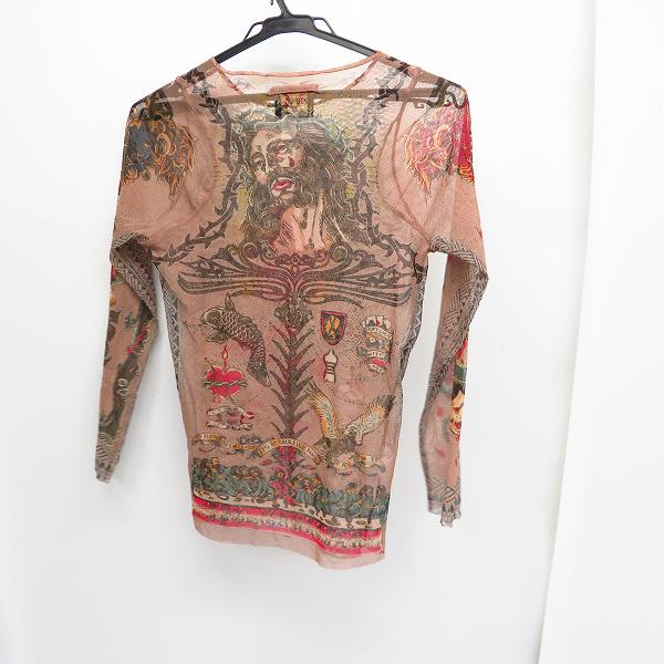 実際に弊社で買取させて頂いたJPG/ジャンポールゴルチェ パワーネット マリア タトゥープリント カットソー 48の画像 1枚目