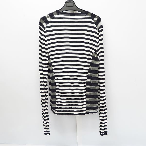 実際に弊社で買取させて頂いたJEAN PAUL GAULTIER/ジャンポールゴルチェ パワーネット スパンコール装飾 長袖 マルチボーダーカットソー/Mの画像 1枚目