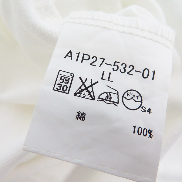 実際に弊社で買取させて頂いたBURBERRY LONDON/バーバリーロンドン ロゴ刺繍 ポロシャツ ホワイト LLの画像 3枚目