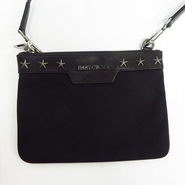実際に弊社で買取させて頂いたJIMMY CHOO/ジミーチュウ スタースタッズ レザー切り替え クラッチ/ショルダーバッグ