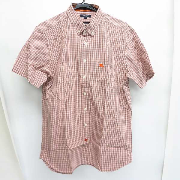 実際に弊社で買取させて頂いたBURBERRY LONDON/バーバリーロンドン ロゴ刺繍 半袖チェックシャツ LL