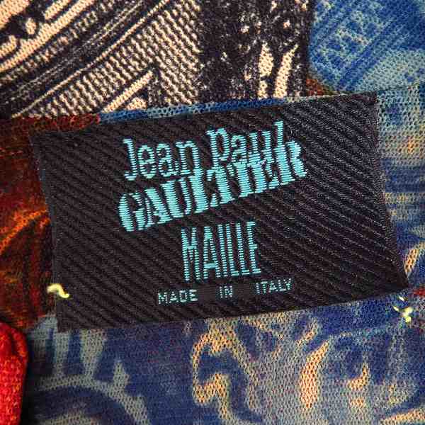 実際に弊社で買取させて頂いたJEAN PAUL GAULTIER MAILLE/ジャンポールゴルチェ マイユ シェルボタン 総柄 ナイロン ジャケット/48の画像 2枚目