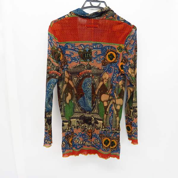 実際に弊社で買取させて頂いたJEAN PAUL GAULTIER MAILLE/ジャンポールゴルチェ マイユ シェルボタン 総柄 ナイロン ジャケット/48の画像 1枚目