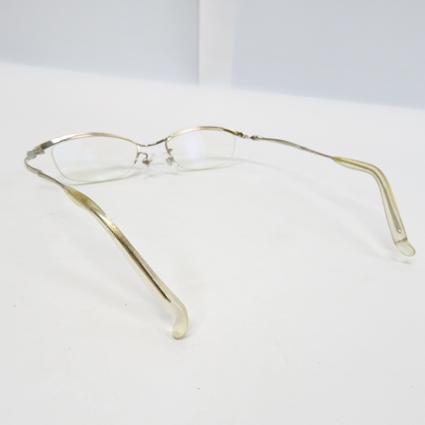 実際に弊社で買取させて頂いた999.9/フォーナインズ メタル ハーフリム アイウェア/メガネフレーム S-207T 度入りの画像 1枚目