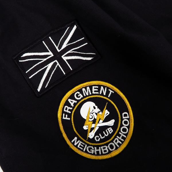 実際に弊社で買取させて頂いたNEIGHBORHOOD×fragment design/ネイバーフッド×フラグメントデザイン パッチ付き ダブルライダースジャケット/XLの画像 6枚目