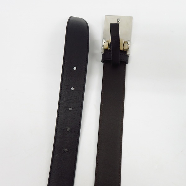 実際に弊社で買取させて頂いた Cartier/カルティエ レザー ベルト フラット バックル ブラックの画像 1枚目