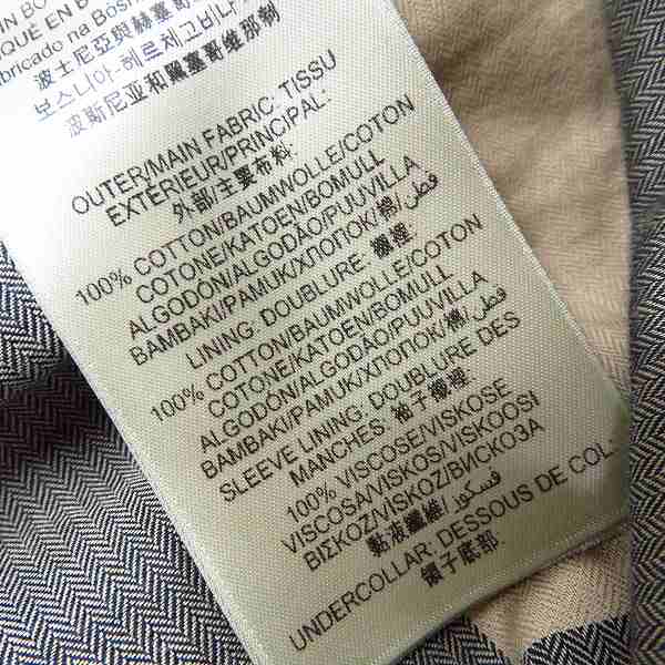 実際に弊社で買取させて頂いたBURBERRY BRIT/バーバリーブリット 裏地チェック柄 トレンチコート US14の画像 4枚目