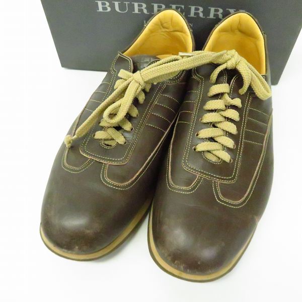 実際に弊社で買取させて頂いたBURBERRY LONDON/バーバリーロンドン レザースニーカー BU1340/26