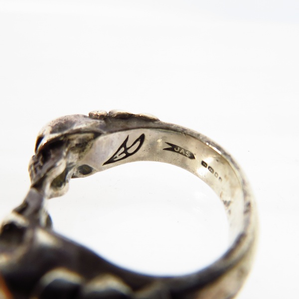 実際に弊社で買取させて頂いたCRAZY PIG/クレイジーピッグ TWO SKULL TUDOR RING/2スカルチューダーリング 11.5号の画像 6枚目