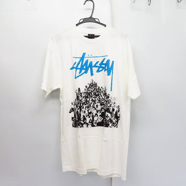 未使用】STUSSY/ステューシー BEACH MOB/ビーチモブ プリント 半袖T 