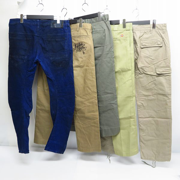 実際に弊社で買取させて頂いたステューシー/ビューティーアンドユース/ディッキーズ等 チノパン/ワークパンツ ボトムス 5点セット SIZE：32/34/XL/33 41の画像 1枚目