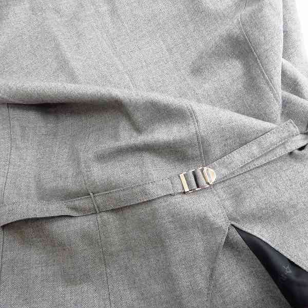 実際に弊社で買取させて頂いたBACKBONE/バックボーン 12FW ウールテーラードジャケット/ジレ 2ピース グレー 革巻きボタン/S の画像 6枚目