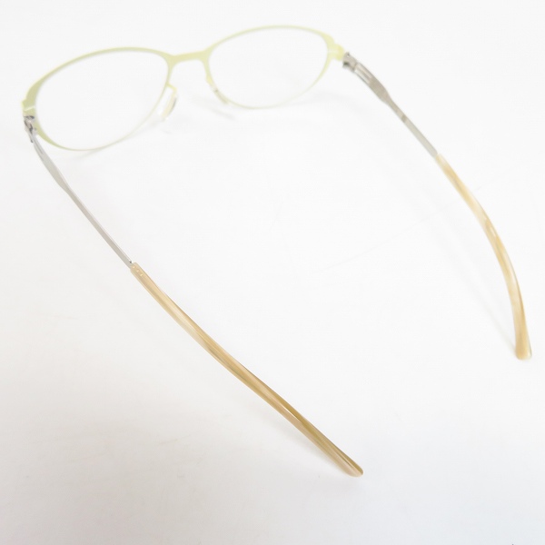 実際に弊社で買取させて頂いたic! berlin/アイシーベルリン 眼鏡/メガネフレーム/アイウェア Rossana P 863424 アイボリー系の画像 1枚目