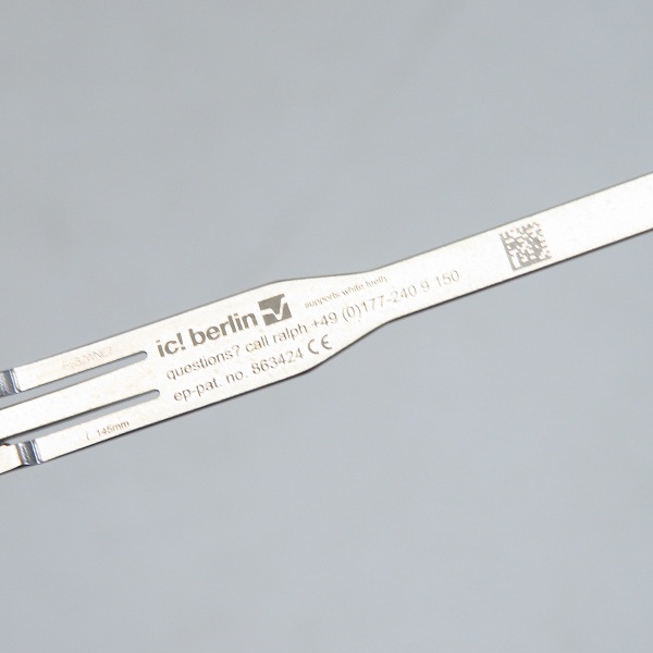 実際に弊社で買取させて頂いたic! berlin/アイシーベルリン 眼鏡/メガネフレーム/アイウェア Rossana P 863424 グレー系の画像 5枚目