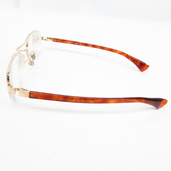 実際に弊社で買取させて頂いた999.9/フォーナインズ アスタリスク  度入り ハーフリム メガネ/眼鏡/アイウェア S-82Tの画像 2枚目