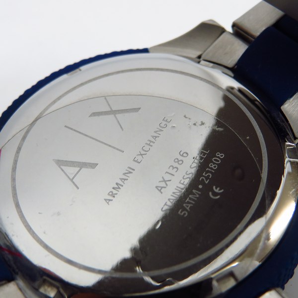 実際に弊社で買取させて頂いたARMANI EXCHANGE/アルマーニ エクスチェンジ クロノグラフ/クウォーツ/AX1386の画像 3枚目