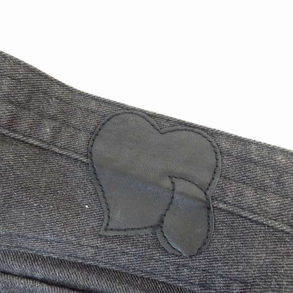 実際に弊社で買取させて頂いたNUMBER (N)INE/ナンバーナイン 音符ハート 07AW ウォッシュドブラックスキニー F07-NNP006A/3の画像 3枚目