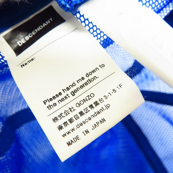 実際に弊社で買取させて頂いたDESCENDANT/ディセンダント SOFD メッシュキャップの画像 6枚目