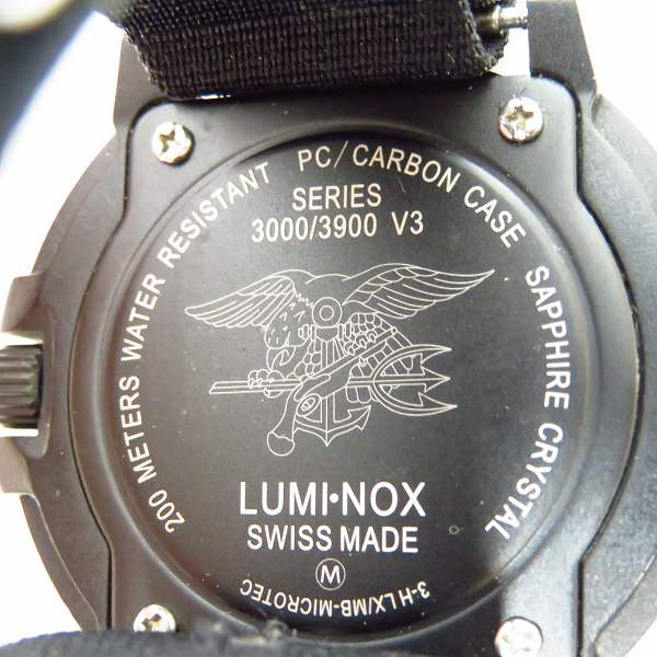 実際に弊社で買取させて頂いたLuminox/ルミノックス NAVY SEALS/ネイビーシールズ 3000/3900 Ref.3001 XQ【動作未確認】の画像 3枚目