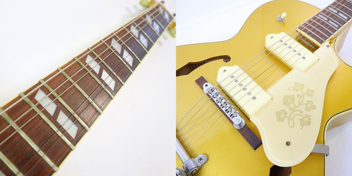 実際に弊社で買取させて頂いた★Epiphone/エピフォン ES-295 VT MG フルアコ エレキギター ハードケース付きの画像 4枚目