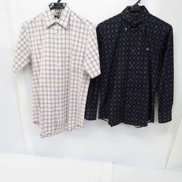 実際に弊社で買取させて頂いたBURBERRY/バーバリー ロンドン/ブラックレーベル 半袖/長袖 シャツ 2点セット