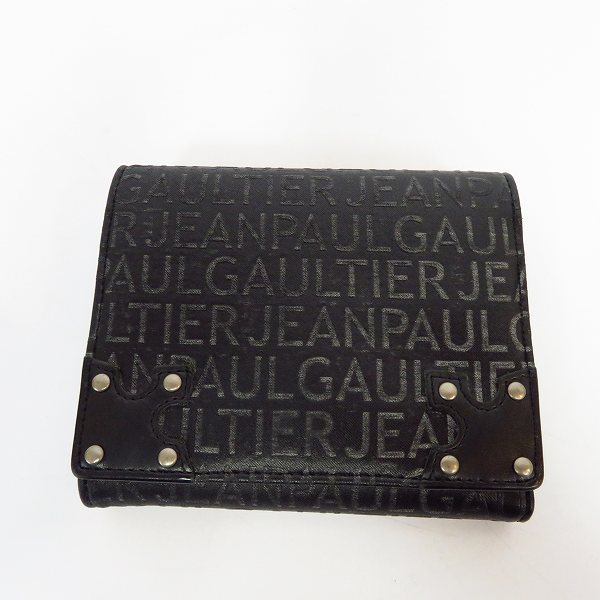 実際に弊社で買取させて頂いたJean Paul GAULTIER/ジャンポールゴルチェ レザー 二つ折り財布/ウォレットの画像 1枚目