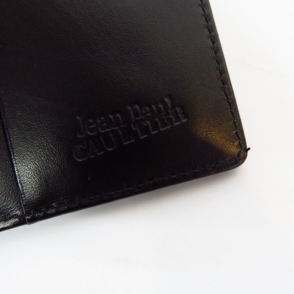 実際に弊社で買取させて頂いたJean Paul GAULTIER/ジャンポールゴルチェ レザー 二つ折り財布/ウォレットの画像 4枚目