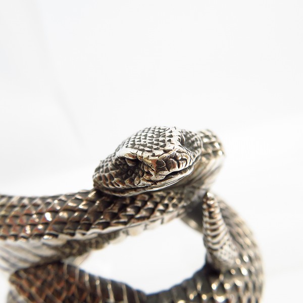 実際に弊社で買取させて頂いた【ギャラ付】CRAZY PIG/クレイジーピッグ ラージラトルスネークバングルの画像 1枚目