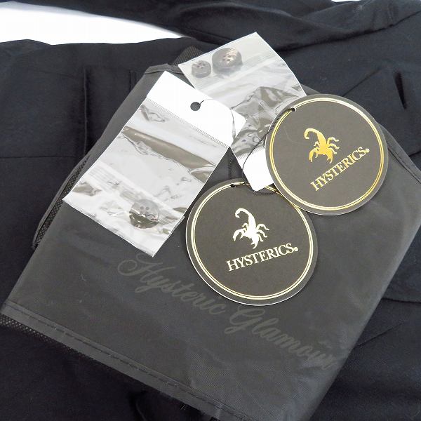 実際に弊社で買取させて頂いたHYSTERICS/ヒステリックス ピークドラペル ロングジャケット 05173AJ02/1タック九分丈スラックスPT 05173AP05 セットアップ の画像 7枚目
