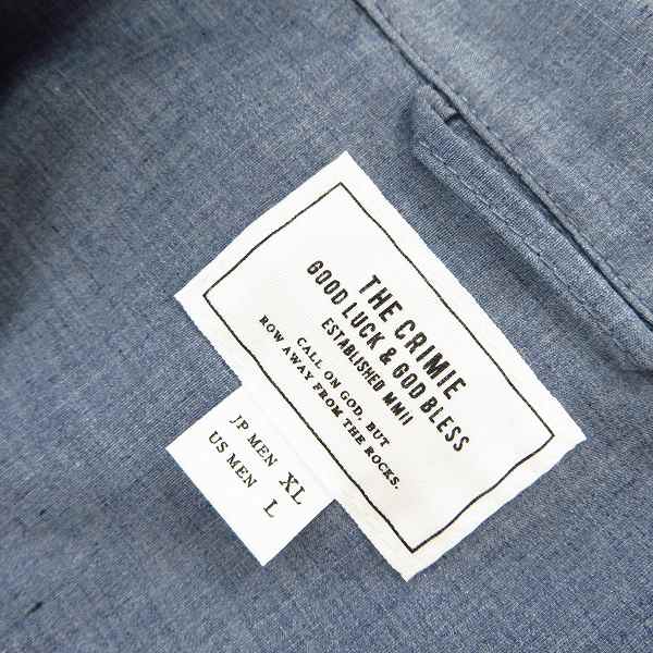 実際に弊社で買取させて頂いたTHE CRIMIE/クライミー L/Sオープンカラーシャツ/XLの画像 2枚目