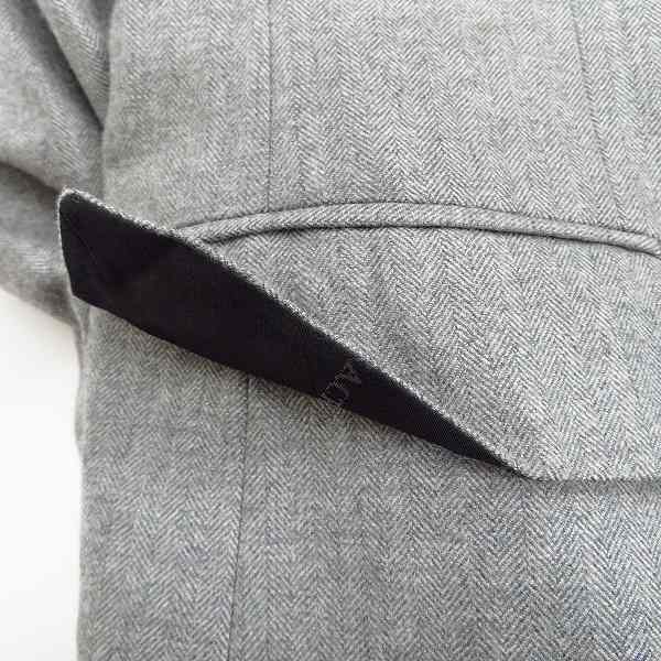 実際に弊社で買取させて頂いたBACKBONE/バックボーン 12FW ウールテーラードジャケット/ジレ 2ピース グレー 革巻きボタン/S の画像 7枚目