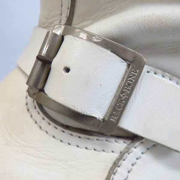 実際に弊社で買取させて頂いたBACKBONE/バックボーン レザーエンジニアブーツ ホワイト size：41 の画像 8枚目