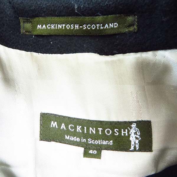 実際に弊社で買取させて頂いたMACKINTOSH/マッキントッシュ  ロングPコート ブラック size：40の画像 2枚目