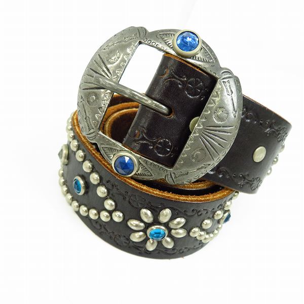 実際に弊社で買取させて頂いたHTC/Hollywood Trading Company/エイチティーシー レザーベルト スタッズ ブラック