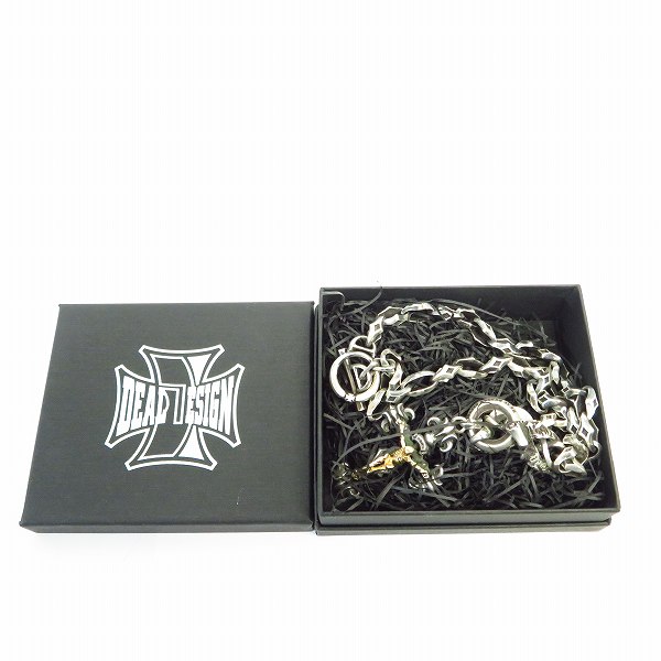 実際に弊社で買取させて頂いた【カスタム】DEAL DESIGN/ディールデザイン K18/SV925 ロンググランドリリー スカル  ネックレスの画像 8枚目