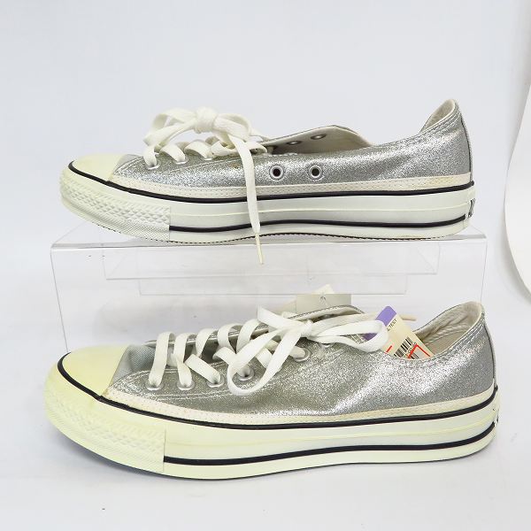 実際に弊社で買取させて頂いたCONVERSE/コンバース ALL STAR GLITTEST OX /オールスター シルバー　スニーカー 1P808/27.0の画像 3枚目