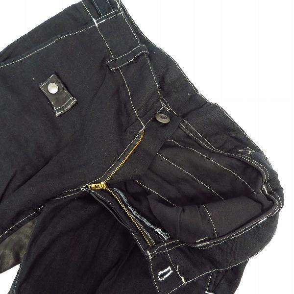 実際に弊社で買取させて頂いたKyoji Maruyama/キョウジマルヤマ レザー 切り替え 裾 ジップ カーゴ パンツ 2の画像 2枚目