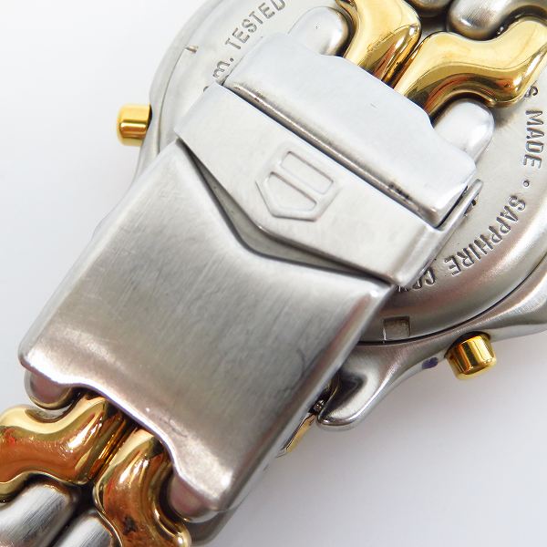 実際に弊社で買取させて頂いた【ジャンク/機械不良品】TAG HEUER/タグ・ホイヤー セルシリーズ アイルトン・セナモデル  クロノグラフ クォーツ腕時計 CG1122の画像 5枚目