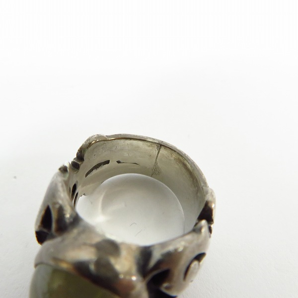 実際に弊社で買取させて頂いた【ギャラ付】CRAZY PIG/クレイジーピッグ TUDOR THORN ムーンストーン リング 13号の画像 3枚目