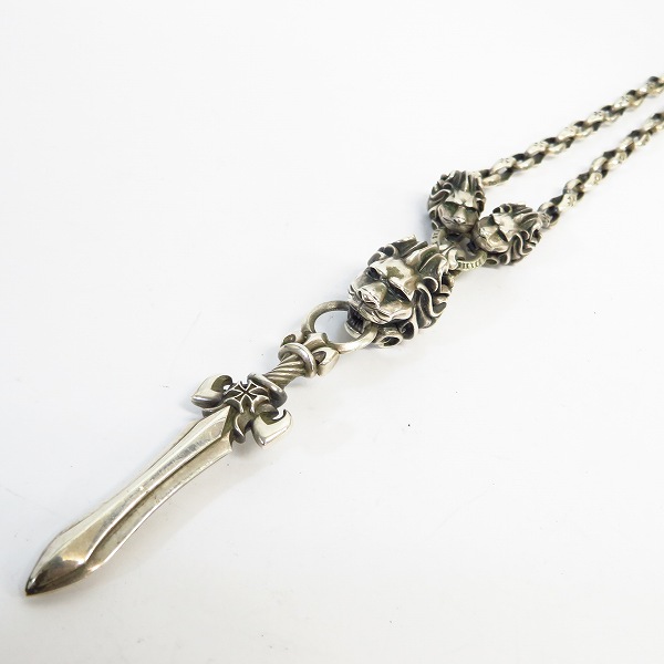 実際に弊社で買取させて頂いた【カスタム】DEAL DESIGN/ディールデザイン グランドライオンノッカー ２ライオン ドロップソード ネックレス