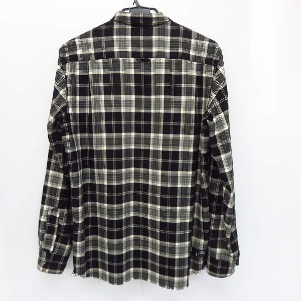 実際に弊社で買取させて頂いたuniform experiment/ユニフォームエクスペリメント CUT OFF REGULAR COLLAR フランネルシャツ UE-189020 4の画像 1枚目
