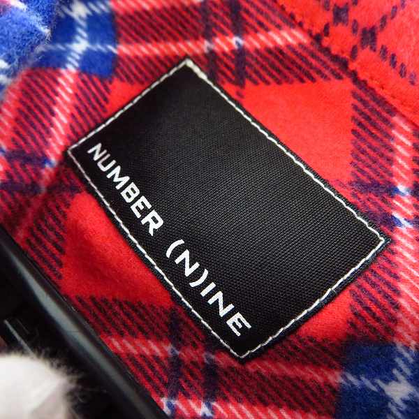 実際に弊社で買取させて頂いた【未使用】NUMBER (N)INE/ナンバーナイン16aw チェック ネルシャツ F16-NS013/3の画像 2枚目