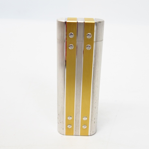 実際に弊社で買取させて頂いたCartier/カルティエ ローラーガスライター シルバー×ゴールド ストライプ