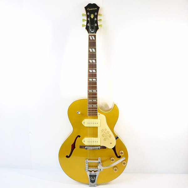 実際に弊社で買取させて頂いた★Epiphone/エピフォン ES-295 VT MG フルアコ エレキギター ハードケース付きの画像 1枚目
