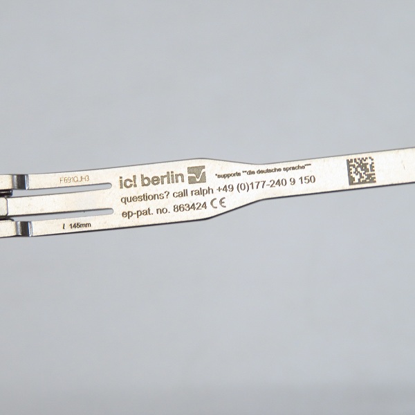 実際に弊社で買取させて頂いたic! berlin/アイシーベルリン 眼鏡/メガネフレーム/アイウェア Rossana P 863424 アイボリー系の画像 5枚目